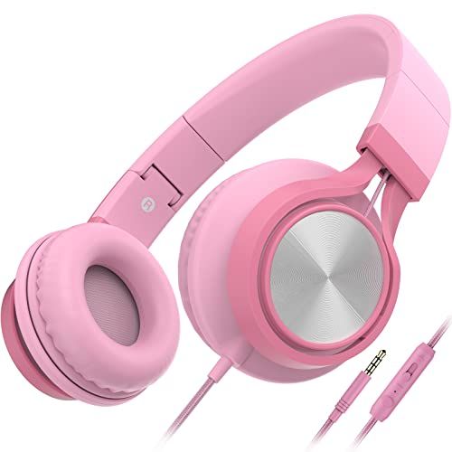 Productafbeelding van de AILIHEN C8 Girls bedrade hoofdtelefoon met microfoon en volumeregeling Folding...