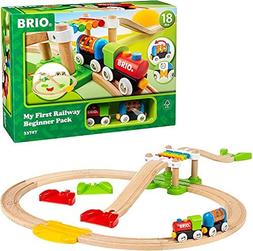 BRIO İlk Demiryolum Ürün Resmi – 33727 Başlangıç ​​Paketi | Ahşap Oyuncak Tren Seti Çocuklar için...
