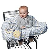Boppy Alışveriş Sepeti ve Mama Sandalyesi Örtüsü Ürün Resmi | Sunshine Gri ve Sarı Chevron ile...