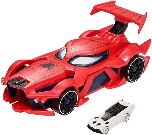 صورة المنتج لمشغل Marvel Hot Wheels Spider-Man Web-Car Launcher [حصريًا على أمازون]