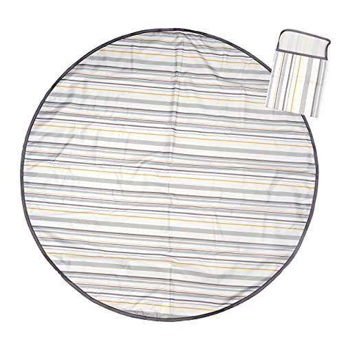 Image du produit du fourre-tout multi-usages Prince Lionheart, tapis rond Splat, rayures grises, idéal pour...