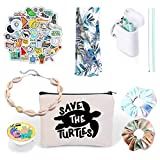 Obrázek produktu VSCO Girl Stuff - Nálepky na baňky, opakovaně použitelná sada brčka a příslušenství pro teenagery v...