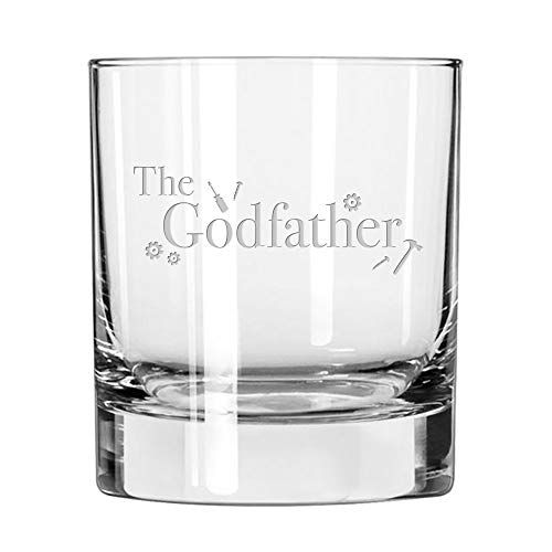 The Godfather Oymalı Viski Bardağı Ürün Resmi - Vaftiz için Bebek Hediyesi - Vaftiz